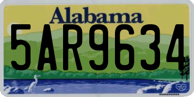 AL license plate 5AR9634