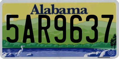 AL license plate 5AR9637