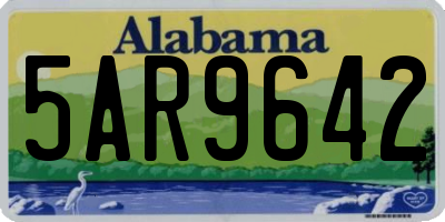 AL license plate 5AR9642