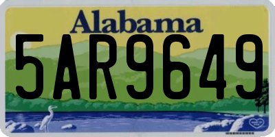 AL license plate 5AR9649