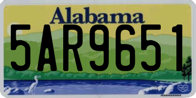 AL license plate 5AR9651
