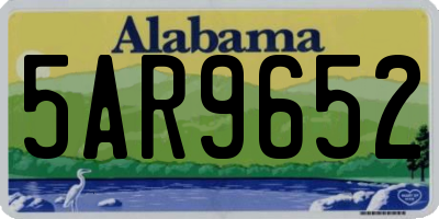 AL license plate 5AR9652