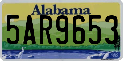AL license plate 5AR9653