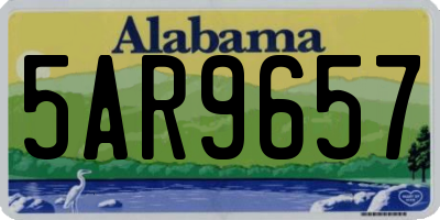 AL license plate 5AR9657