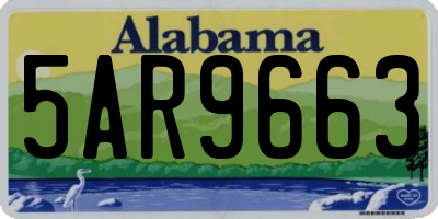 AL license plate 5AR9663