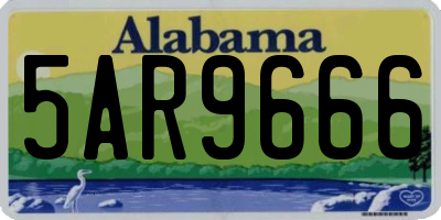 AL license plate 5AR9666