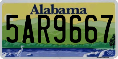 AL license plate 5AR9667