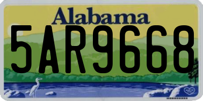 AL license plate 5AR9668