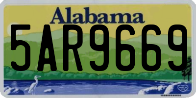 AL license plate 5AR9669