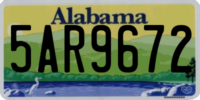 AL license plate 5AR9672