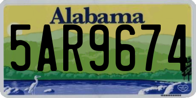 AL license plate 5AR9674