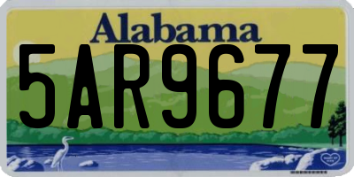 AL license plate 5AR9677