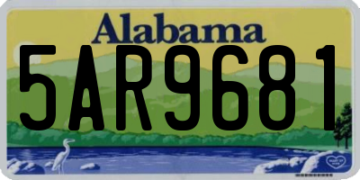AL license plate 5AR9681