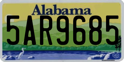 AL license plate 5AR9685