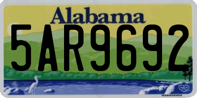 AL license plate 5AR9692