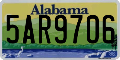 AL license plate 5AR9706