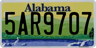 AL license plate 5AR9707