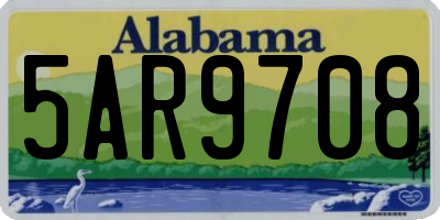 AL license plate 5AR9708