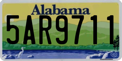 AL license plate 5AR9711