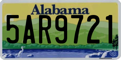 AL license plate 5AR9721