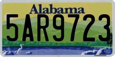 AL license plate 5AR9723