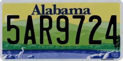 AL license plate 5AR9724
