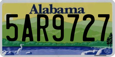AL license plate 5AR9727