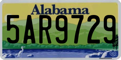 AL license plate 5AR9729