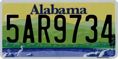 AL license plate 5AR9734
