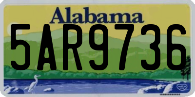 AL license plate 5AR9736