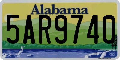 AL license plate 5AR9740