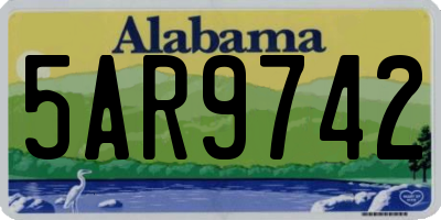 AL license plate 5AR9742