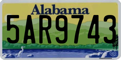 AL license plate 5AR9743