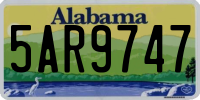 AL license plate 5AR9747