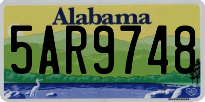 AL license plate 5AR9748