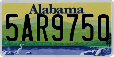 AL license plate 5AR9750