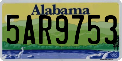 AL license plate 5AR9753
