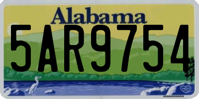 AL license plate 5AR9754