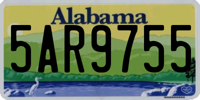 AL license plate 5AR9755