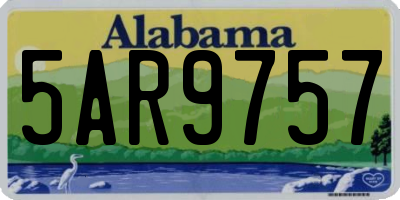 AL license plate 5AR9757