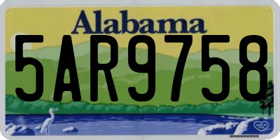 AL license plate 5AR9758