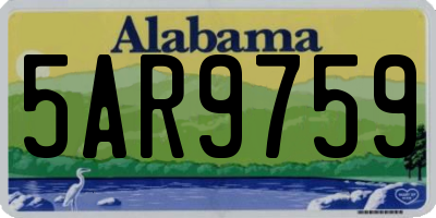 AL license plate 5AR9759