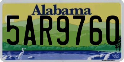 AL license plate 5AR9760