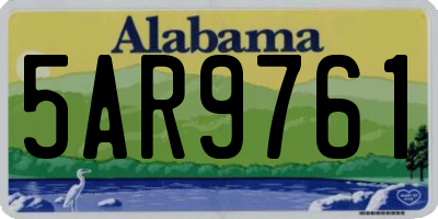 AL license plate 5AR9761