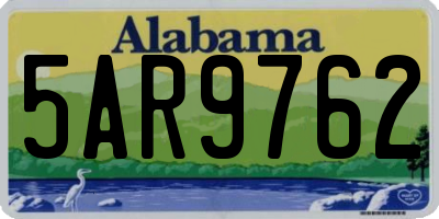 AL license plate 5AR9762