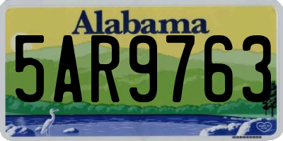AL license plate 5AR9763