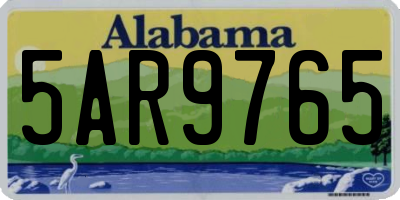 AL license plate 5AR9765