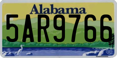 AL license plate 5AR9766