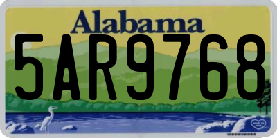 AL license plate 5AR9768