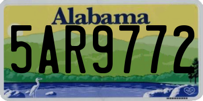 AL license plate 5AR9772